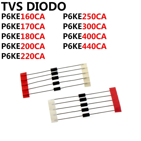 TVS DIODE P6KE160CA P6KE170CA P6KE180CA P6KE200CA P6KE220CA P6KE250CA P6KE300CA P6KE400CA P6KE440CA