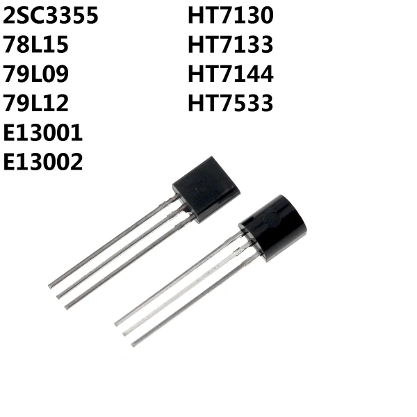 2SC3355 78L15 79L09 79L12 E13001 E13002 HT7130 HT7133 HT7144 HT7533 triode transistor TO-92 DIP