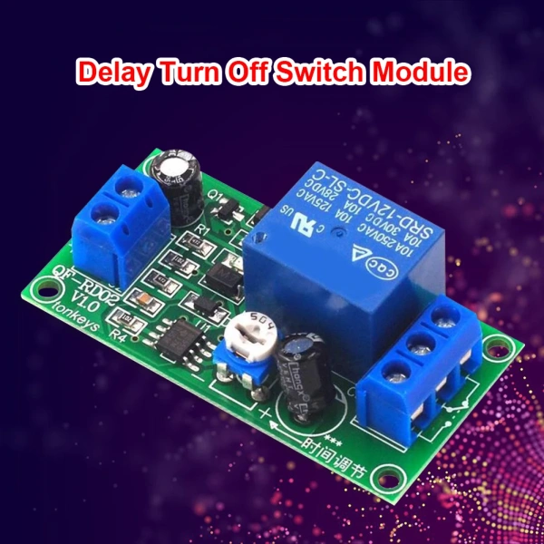 Delay Relay Module Time Adjustable Timer Relay Control Switch Board 12V DC Cycle Delay Timer Control Off Switch