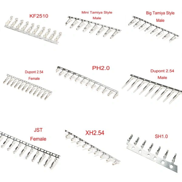 Terminals Female Male PH2.0/JST1.25/XH2.54/SH1.0/Small Tamiya Style/Big Tamiya Style/DuPont 2.54/VH/SM/KF2510/CH3.96 Reed