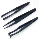 Watch Repair Tool Antistatic Carbon Fiber Tweezers Plastic Tweezers For Watchmaker Black watch trimmer tweezers Carbon fiberTool