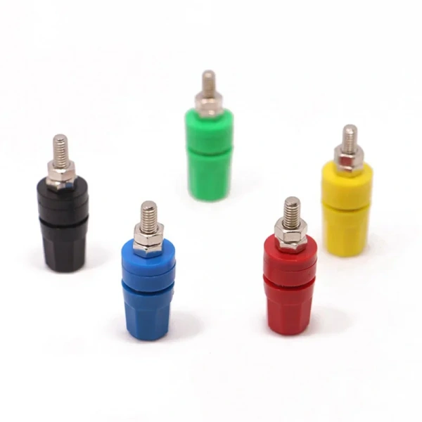 4mm pure copper terminal 4mm banana Jack Socket 20A binding post Banana plug connector 30V AC-60V DC red black blue