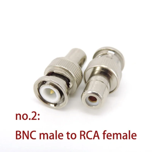 BNC male female to RCA male female wire connector Converter plug jack audio video CCTV camera Coaxial Cable p1