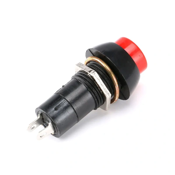 12mm PB-305A Self Locking PB-305B Self Reseting Non-locking 2Pins Push Button Switch 250V/3A Round Switch Red Green