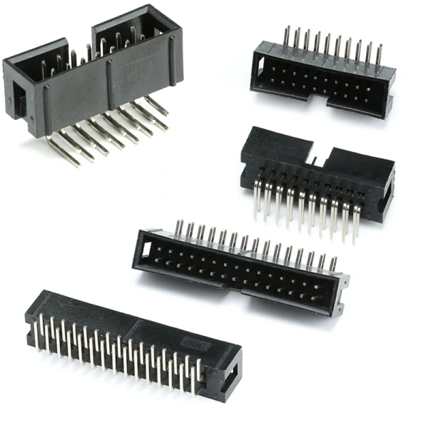 2.54MM pitch  right angle 6/10/20/26/34/40 PIN Row MALE SOCKET idc box headers PCB CONNECTOR DOUBLE ROW DC3 HEADER