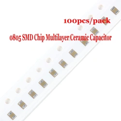 0805 SMD Chip Multilayer Ceramic Capacitor 1pF 10pF 22pF 47pF 100pF 220pF 1nF 10nF 100nF 0.1uF 1uF 2.2uF 4.7uF 10uF 22uF