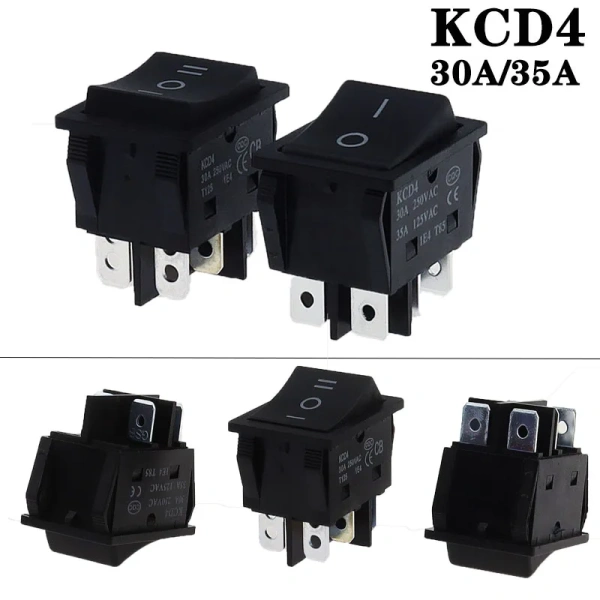 30/35A 125/250V AC High Current,ON/OFF,Special for Eelding Machine,KCD4 Sterling Silver Point,Rocker Power Button Switches