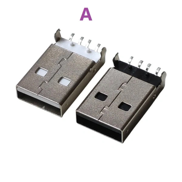 USB 2.0 Jack A Type Male Plug Connector USB jack AM 4pin Sink 2.5 SMT Sink 1.2 DIP Cable Soldering