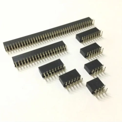 2.54mm R/A Double Row Female 2~40P PCB Board Right angle Pin Header socket Connector Pinheader 2*/4/6/10/20/40Pin For Arduino