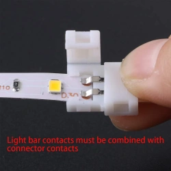 LED Strip Connector 8mm 2 Pin 3528 5050 Single Color Solderless PCB Board Wire Free Welding Connectors LED Accessories