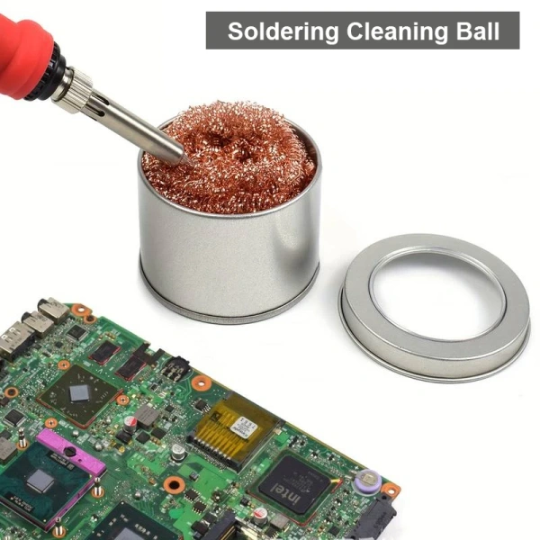 Soldering Iron Tip Cleaner Soldering Cleaning Ball Cleaning Nozzle Tip Copper Wire Cleaner Ball Welding Tip Cleaner