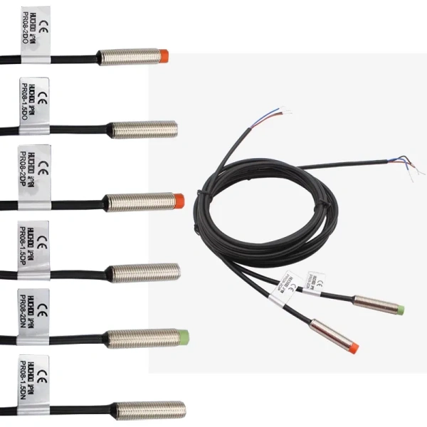 M8 PR08-2DN/1.5DN2/2DP/1.5DP2 DC12-24(6-36)V cylindrical proximity switch 0-1.6mm sensor NPN PNP dc three-wire often open