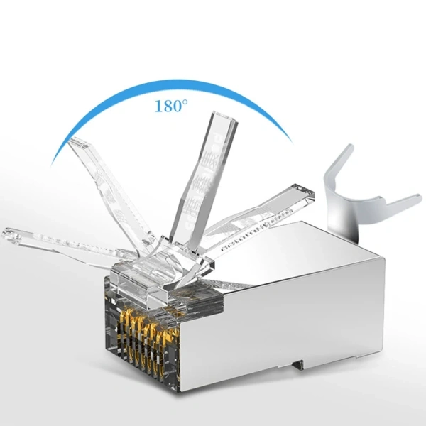 CAT7 Metal Shielded RJ45 Connector Modular Plug CAT 7 8P8C Network RJ 45 Cable Crimping Ethernet Connector