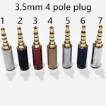 Gold Plated 1/8" 3.5mm Male Jack DIY Audio Jack Plug soldering Socket 4p/3p Plug Repair Headphone Cable Welding