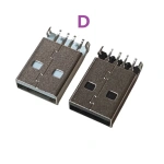 USB 2.0 Jack A Type Male Plug Connector USB jack AM 4pin Sink 2.5 SMT Sink 1.2 DIP Cable Soldering