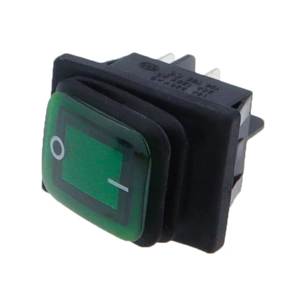 30x22 Heavy Duty Waterproof Rocker Switch 12V Red LED 220V Light Illuminated 16A 250VAC KCD4-201 DPST Switch 4pin