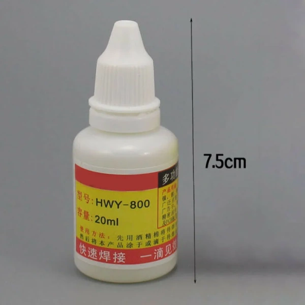 Stainless Steel Flux Soldering Paste Liquid Welding Solder Tool 20ml HWY-800 Stainless Steel Liquid Soldering Tool Welding