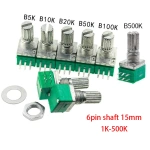 RK097G 1K 5K 10K 20K 50K 100K 500K B1K B5K B10K B100K with a switch audio 6pin shaft 15mm amplifier sealing potentiometer