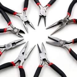 Stainless Steel Needle Nose Pliers Hand Tool Black 12.5cm