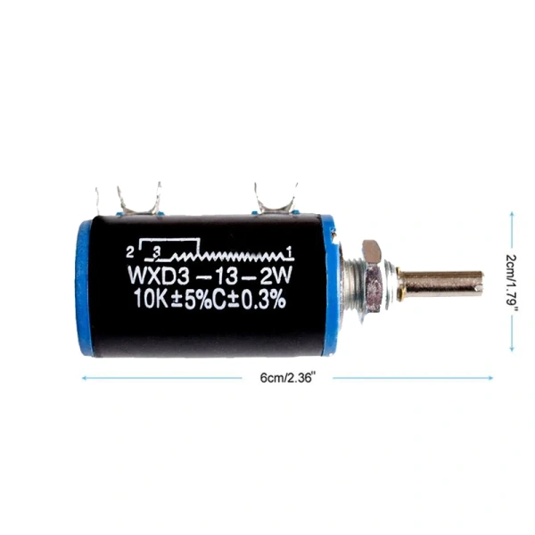 WXD3-13-2W 100 200 220 470 680 1K 2.2K 3.3K 4.7K 5.6K 6.8K 10K 22K 33K 47K 100K Ohm WXD3-13 2W Wirewound Potentiometer