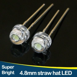 12v 5v 5mm Led Straw Hat Super Bright White Red Blue Green Indicator Light Emitting Diode Epistar Chip Built-in Resistanc