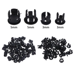 Black Plastic 3mm 5mm Lamp LED Diode Holder Black Clip Bezel Socket Mount Wholesale Wholesale