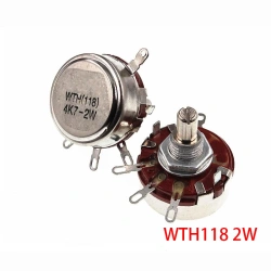 WTH118 1K 2.2K 4.7K 10K 22K 47K 100K 470K 1M 2W 1A Potentiometer New Authentic Variable Resistor VR Resistance 100K Ohm