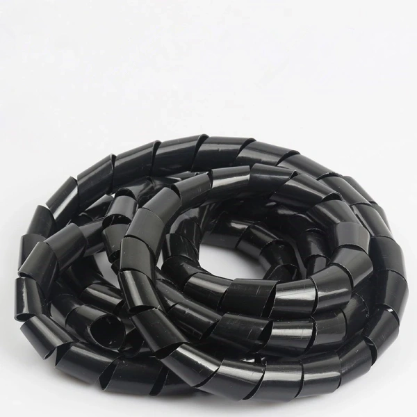 Cable Winder Black Feet Spiral Wire Organizer Wrap Tube Flexible Manage Cord for PC Computer Home Hiding Cable 8-30MM