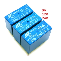 Power Relay SRS PCB 5 Pins 5A 10A 5V 12V 24V SMI-05VDC-SL-C SMI-12VDC-SL-C SMI-24VDC-SL-C