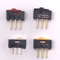 Mini slide switch 10*2.5 second gear 2.54 pin pitch PCB inserts for small devices and microphones