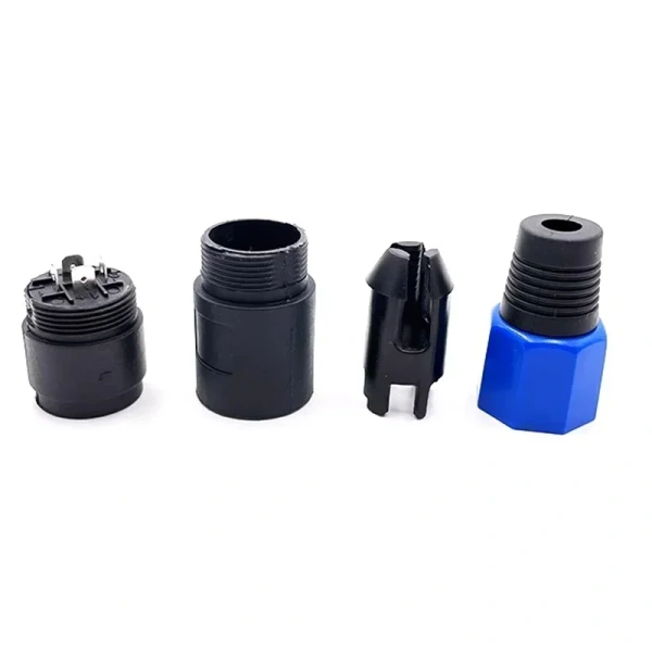 blue 4 Pin NL4FC Speaker Connector Locking Plug and Socket Male Docking Cable Connector Audio Adapter