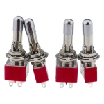 T80-T Series Round Top Anti-mishandling Locking Lever 6.35mm Panel Mount Mini Toggle Switch