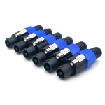 blue 4 Pin NL4FC Speaker Connector Locking Plug and Socket Male Docking Cable Connector Audio Adapter