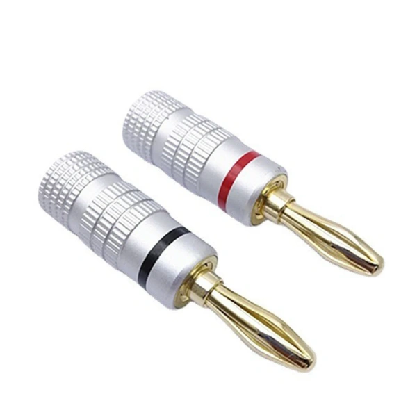 Banana Connector Plug Jack Gold Plated Musical Sound Audio Speaker 4MM Banana Plugs For Audio Video Speaker Terminal