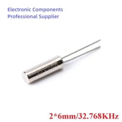 32.768KHz 32.768 KHZ 32.768K Frequency Resonator Oscillator Quartz Crystal Cylender 2*6mm 2x6mm 2mmx6mm 2mm*6mm