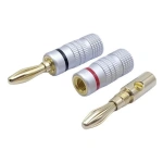 Banana Connector Plug Jack Gold Plated Musical Sound Audio Speaker 4MM Banana Plugs For Audio Video Speaker Terminal