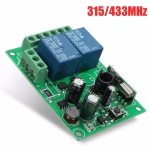 DC 12V 220V 10A 315MHZ 433MHz 2 Channel Wireless Relay RF Remote Control Switch Heterodyne Receiver Smart Home Switch Module