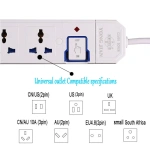 Electric Socket 3 4 5 6AC Universal Outlets Multi conversion Jack US EU UK AU CN Plug Socket 10A 2500W Power Strip with Switch