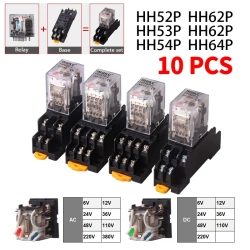 Miniature Control Relays Small Intermediate Relay AC 12V DC C24 AC220 HH52P HH53P HH54P HH62P HH63P HH64P