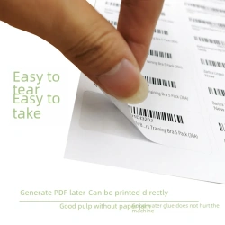 Fba Label Paper A4 Non-drying Print Paper Sku Entry Warehouse Barcode Sticker  For E-commerce