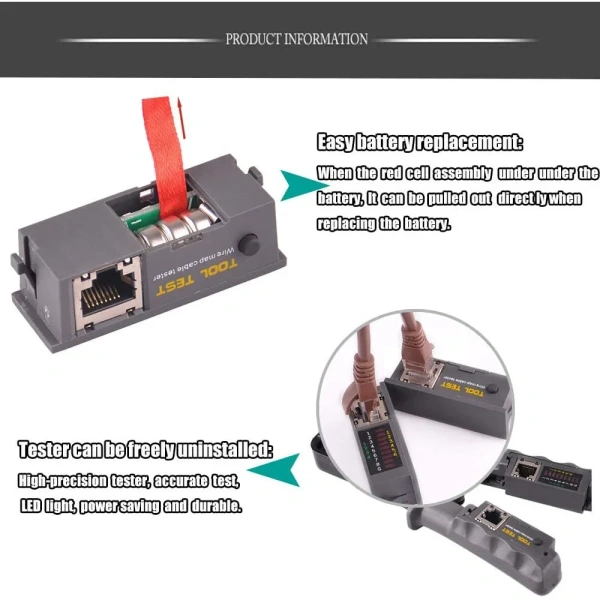 RJ45 Network Cable Crimper 8P6P4P Three-Purpose Tester Ratchet Tool Squeeze Crimping Wire Network Plier With Cat6 Connector