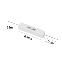 20W Cement Resistor 5% 0.1R~10K 0.1R, 0.5R, 10R, 50R, 0,22, 0,33, 0,5, 1, 2, 5, 8, 10, 20, 22, 30, ohm 4.7K 8.2K