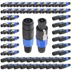 blue 4 Pin NL4FC Speaker Connector Locking Plug and Socket Male Docking Cable Connector Audio Adapter