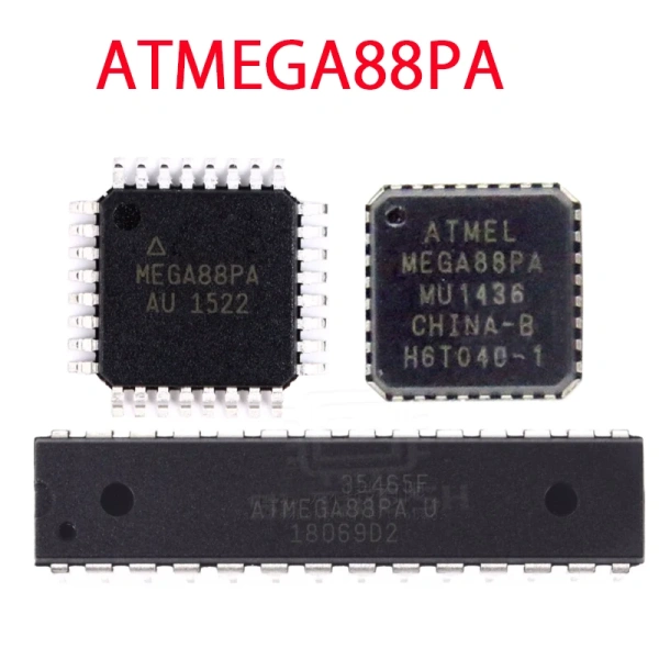 ATMEGA88PA-AU QFP-32 ATMEGA88PA-PU DIP-28 ATMEGA88PA-MU QFN-32 MCU AVR 8-bit microprocessor