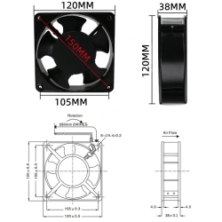 Axial Fan Cooling Fan Sunon DP200A 12038 120*120*38 110V 220V 380V Copper Core 2Wires