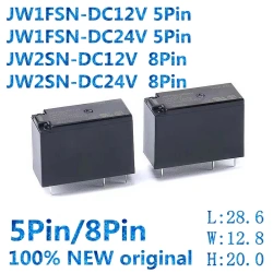 JW1FSN-DC12V JW1FSN DC24V JW2SN-DC12V JW2SN-DC24V AJW7212 AJW4211 4212 721112VDC 24VDC Power Relays 5Pin/8Pin 100% New