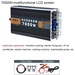 Pure Sine Wave Inverter DC 12v/24v/48v/60v To AC220V 2500-6000W Voltage Transformer Power Converter Solar Inverter