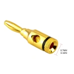 Gold Plated Speaker Banana Plugs Open Screw Type Connector for Speaker Wire Home Theater