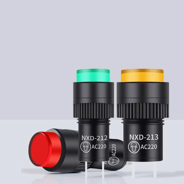 NXD-211/212/213/215 Small Signal Light Indicator 12V 24V 36V 220V 380V Red/Yellow/Green LED/Neon Bulb Optional