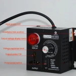 Portable Speed Temperature Light Adjustable Dimmer SCR Voltage Regulator AC 220V 4000W Compact Variable Voltage Controller